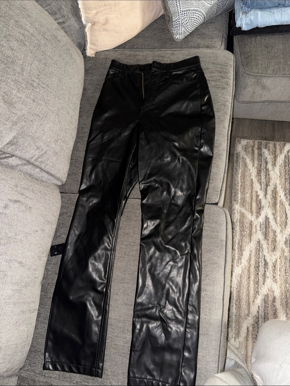 Abercrombie Women’s Faux Leather Pants - Picture 3 of 3